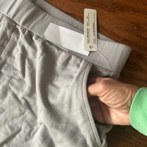 NWT Spense Plus Size Terry Roll Cuff Trouser Pants Size 2X Casual Loungewear New - Picture 7 of 14